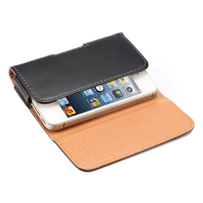 Funda de cuero con tapa vertical con textura Crazy Horse / Riñonera con férula trasera para iPhone 5G