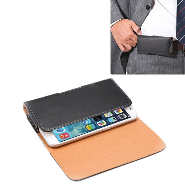 Funda de cuero con tapa vertical con textura Crazy Horse/riñonera con férula trasera para iPhone 5S