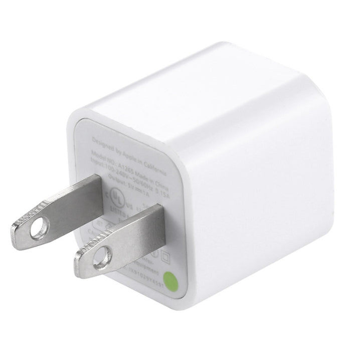 Adaptador de cargador USB con enchufe estadounidense de 5V / 1A de alta calidad para iPhone, Galaxy, Huawei, Xiaomi, LG, HTC y otros teléfonos inteligentes, dispositivos recargables