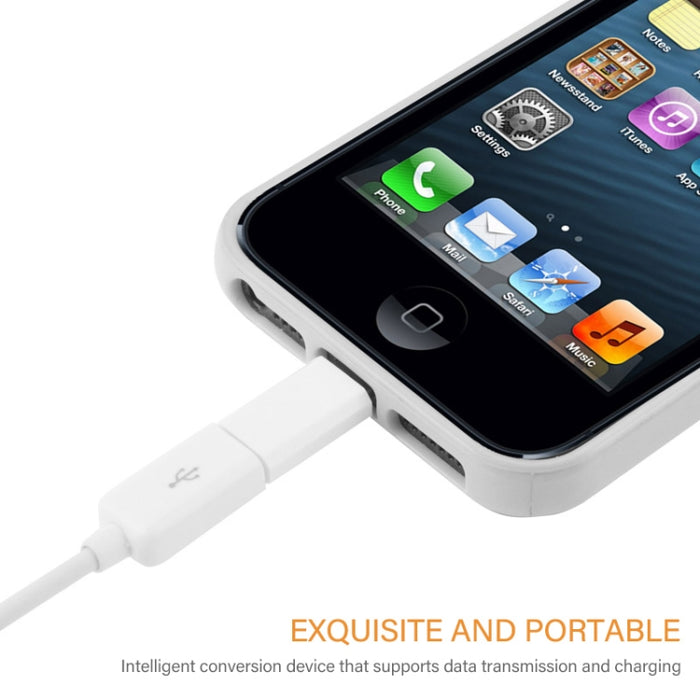 Adaptador de carga y transferencia de datos Micro USB de 5 pines a 8 pines