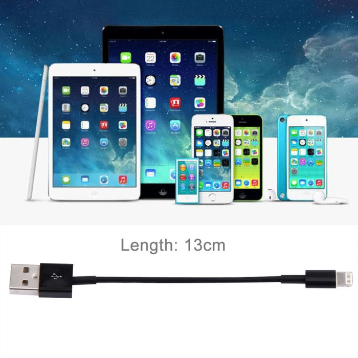 Cable de carga/datos de sincronización de 8 pines a USB, longitud del cable: 13 cm