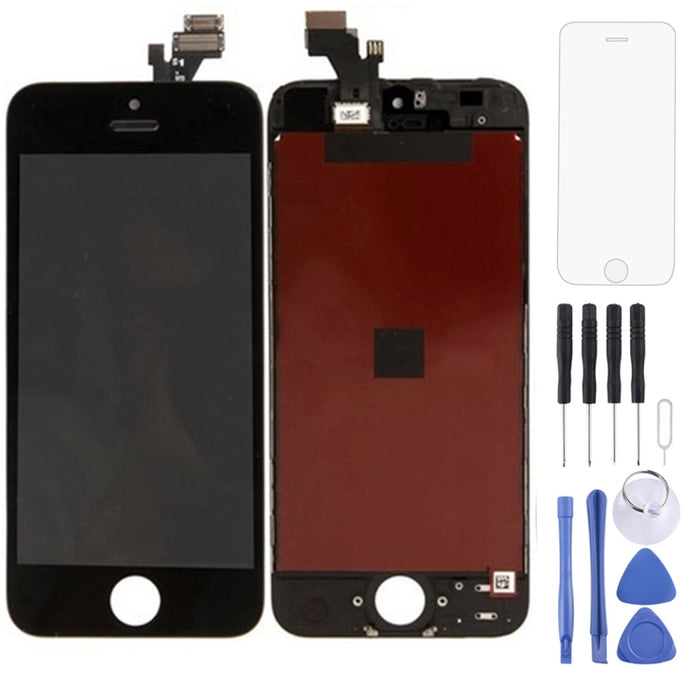 Conjunto de digitalizador (LCD original + marco LCD + panel táctil) para iPhone 5, For iPhone 5 Black, For iPhone 5 White, For 5