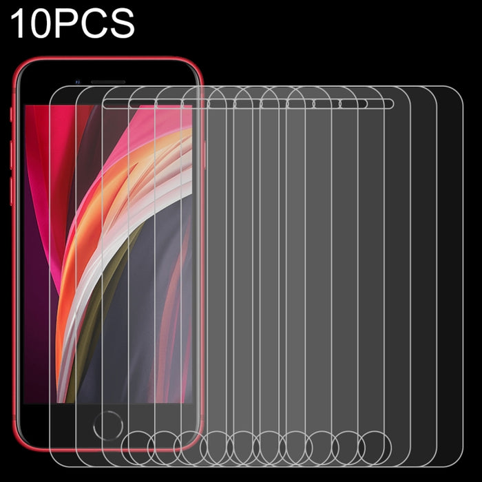 10 PCS para iPhone SE y 5 y 5S y 5C 0,26 mm 9H Dureza superficial 2.5D Película de pantalla de vidrio templado a prueba de explosiones