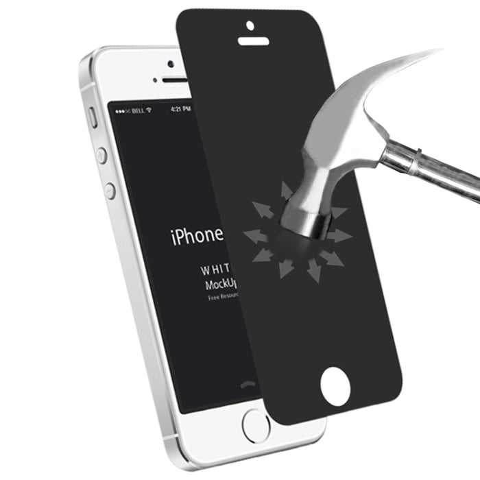 dureza superficial 9H de 0.4m m protector antideslumbrante de la pantalla de la aislamiento de 180 grados para el iPhone 5 y 5S