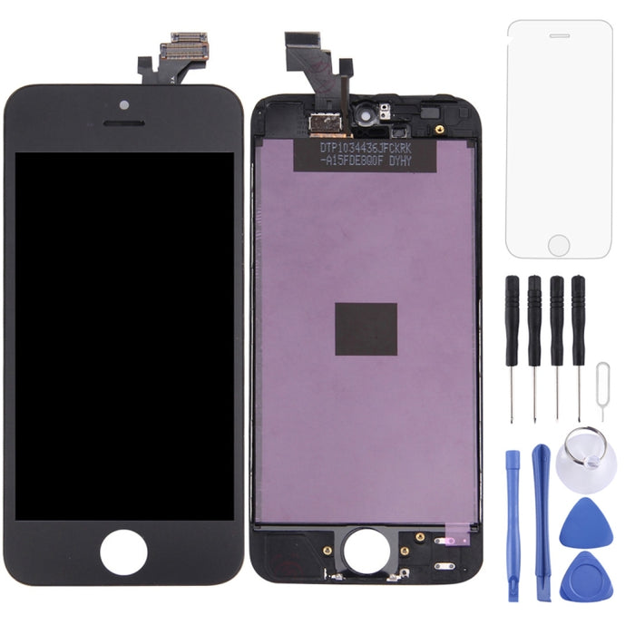 Pantalla LCD y digitalizador de montaje completo con marco para iPhone 5, 3 in 1 for i5 White, 3 in 1 for i5 Black