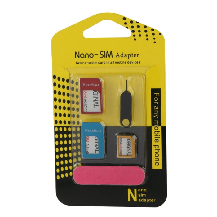 Adaptador de tarjeta Nano SIM a Micro SIM para iPhone 5 y 5S