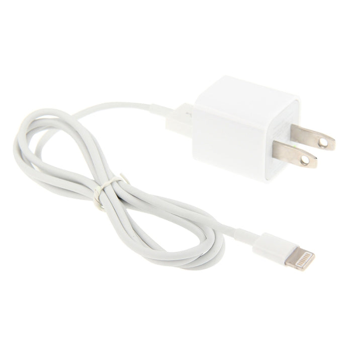 2 en 1 adaptador del cargador de viaje del enchufe de 5V 1A los E.E.U.U. con el cable del perno del 1m 8 para el iPhone