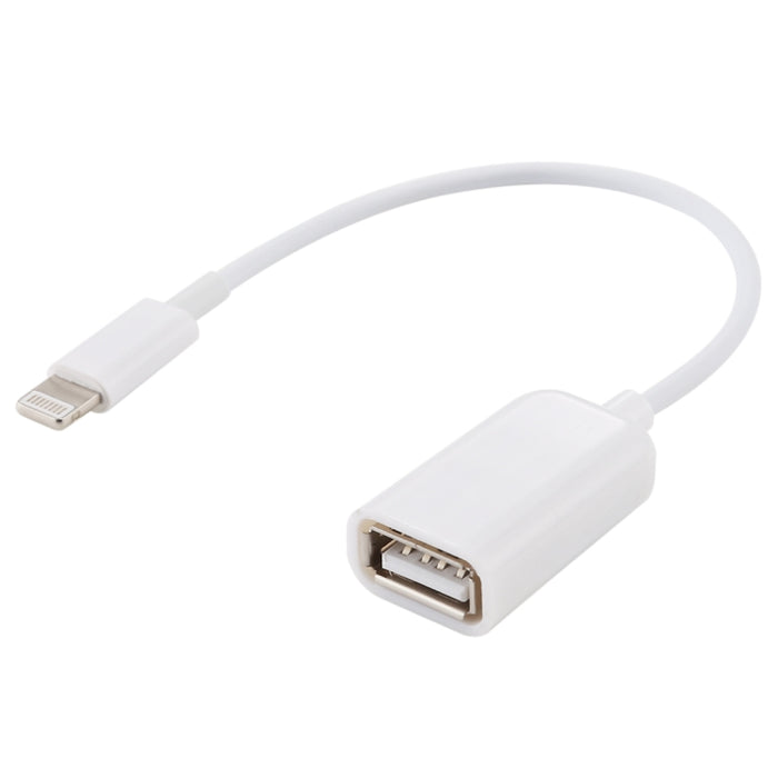 Cable adaptador OTG USB hembra a macho de 8 pines, compatible con iOS 10.2 e inferior, longitud: 18 cm