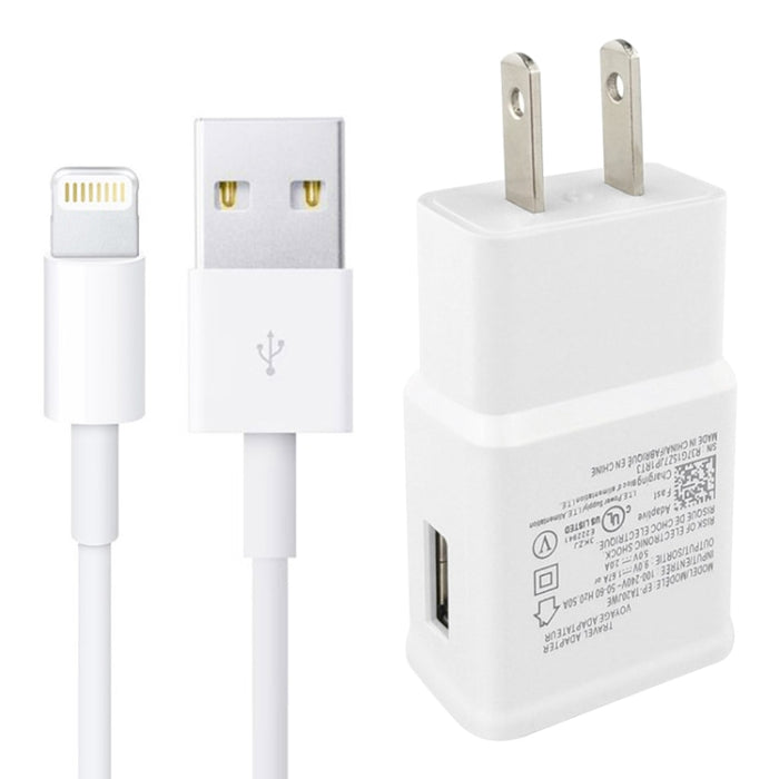 Cable de sincronización del cargador + cargador de viaje con enchufe estadounidense para iPad, iPhone, Galaxy, Huawei, Xiaomi, LG, HTC y otros teléfonos inteligentes, dispositivos recargables
