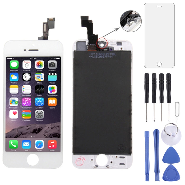 Ensamblaje Digitalizador (LCD Original + Marco + Panel Táctil) para iPhone 5S, For iPhone 5S White, For iPhone 5S Black