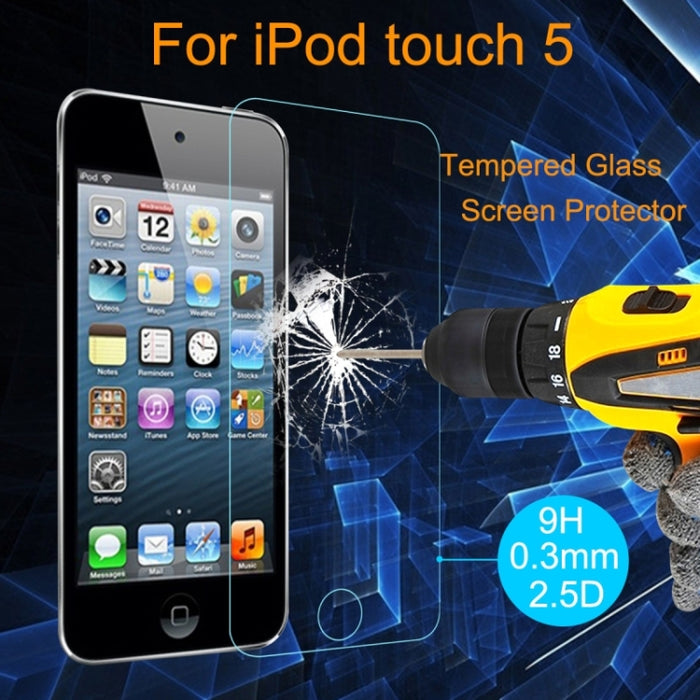 Película de vidrio templado a prueba de explosiones de pantalla completa transparente ultrafina de 0,26 mm para iPod touch 5 y touch 6