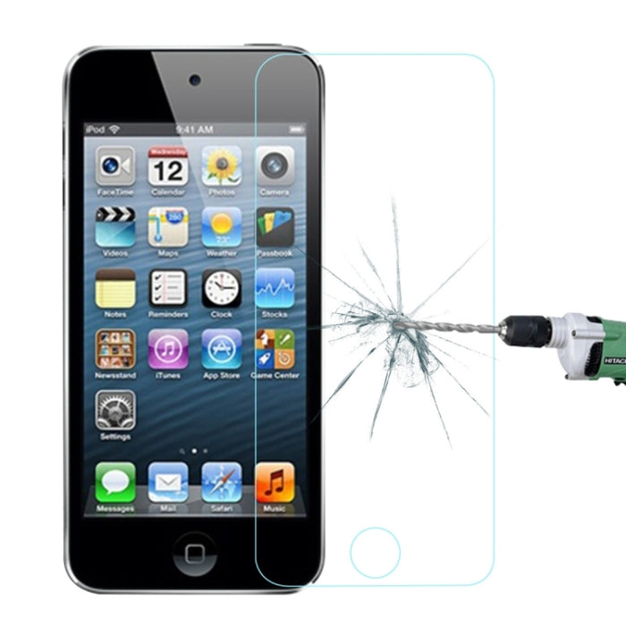 Película de vidrio templado a prueba de explosiones de pantalla completa transparente ultrafina de 0,26 mm para iPod touch 5 y touch 6
