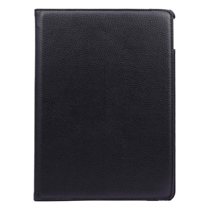 Funda de cuero con tapa y textura de lichi con rotación de 360 grados y soporte de 2 engranajes para iPad Air 2
