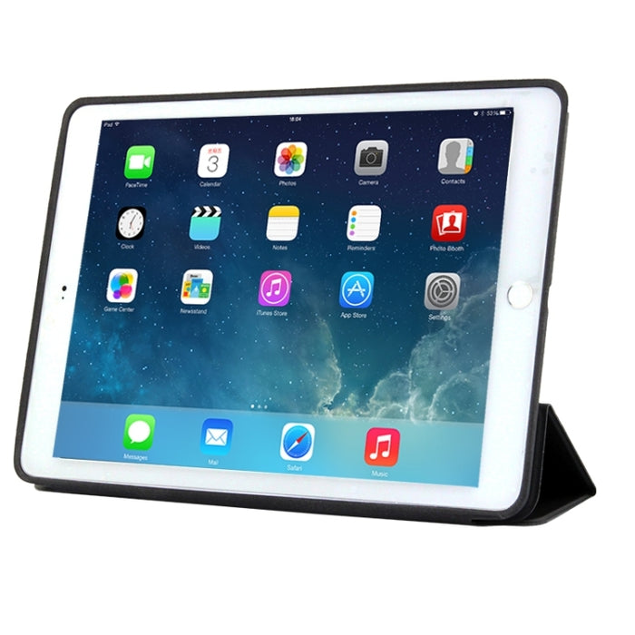 Funda de cuero inteligente con tratamiento natural triple con función de reposo/activación y soporte para iPad Air 2