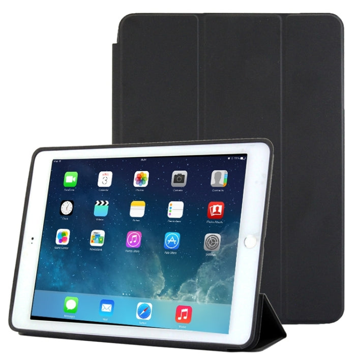 Funda de cuero inteligente con tratamiento natural triple con función de reposo/activación y soporte para iPad Air 2