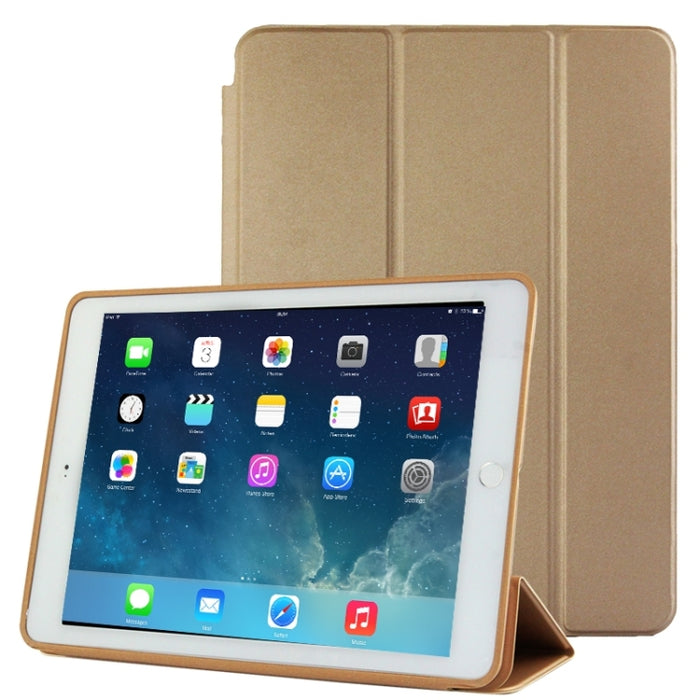 Funda de cuero inteligente con tratamiento natural triple con función de reposo/activación y soporte para iPad Air 2