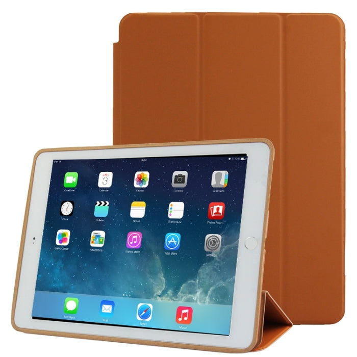 Funda de cuero inteligente con tratamiento natural triple con función de reposo/activación y soporte para iPad Air 2