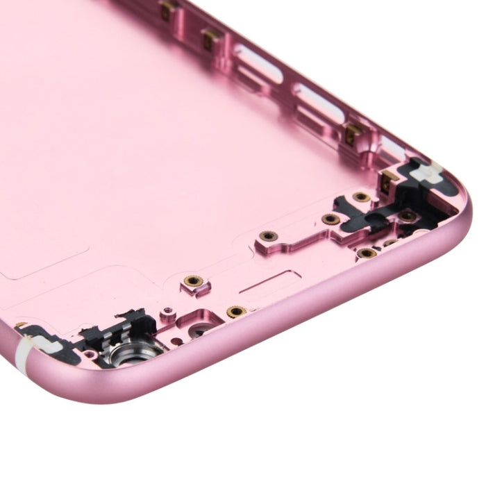 Cubierta de carcasa de ensamblaje completo para iPhone 6, que incluye cubierta trasera, bandeja para tarjetas, tecla de control de volumen, botón de encendido y tecla vibradora con interruptor de silencio, For 6, For iPhone 6(with side kyes)