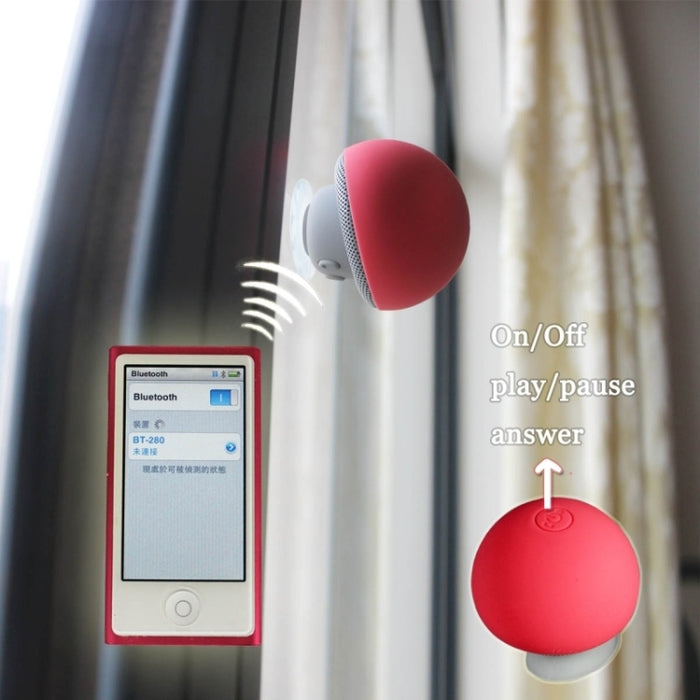 Altavoz Bluetooth con forma de seta y soporte de succión