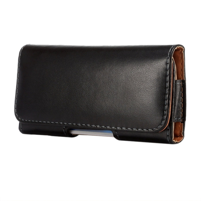Riñonera con textura de piel de cordero estilo horizontal con férula trasera para iPhone 6 / Galaxy S4 / S3