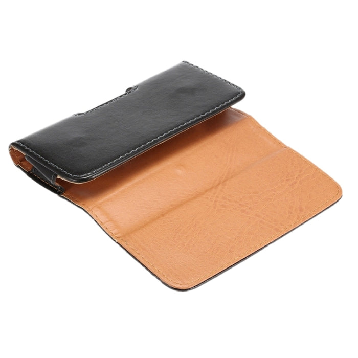 Riñonera con textura de piel de cordero estilo horizontal con férula trasera para iPhone 6 / Galaxy S4 / S3