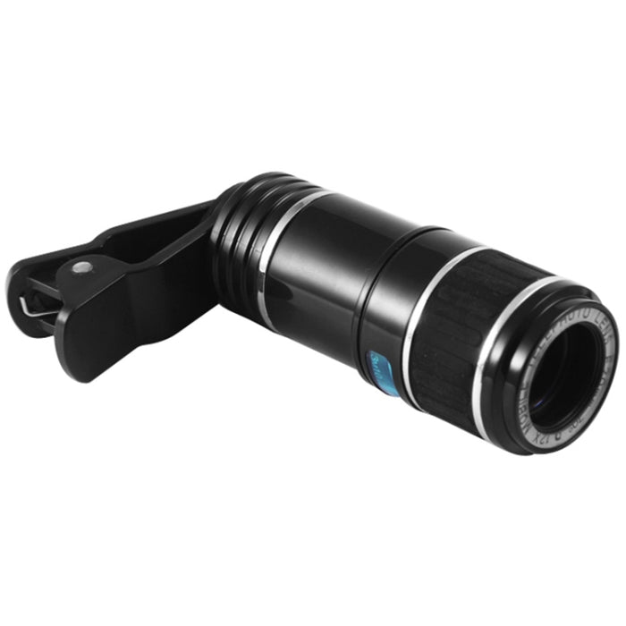 Lente de telescopio con zoom óptico universal con zoom 12X y clip