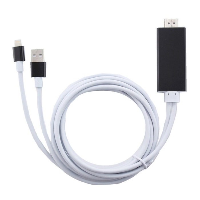 Cable adaptador de 8 pines a HDMI HDTV con cable cargador USB
