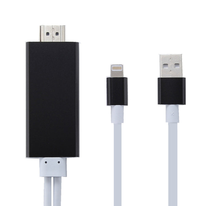 Cable adaptador de 8 pines a HDMI HDTV con cable cargador USB