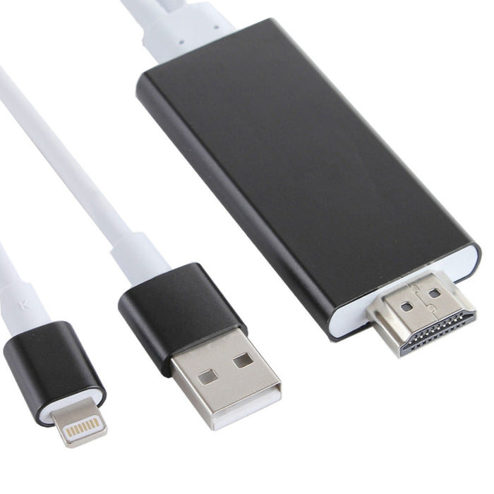 Cable adaptador de 8 pines a HDMI HDTV con cable cargador USB