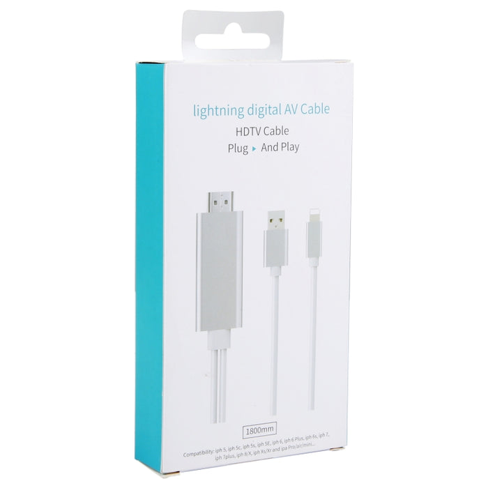 Cable adaptador de 8 pines a HDMI HDTV con cable cargador USB