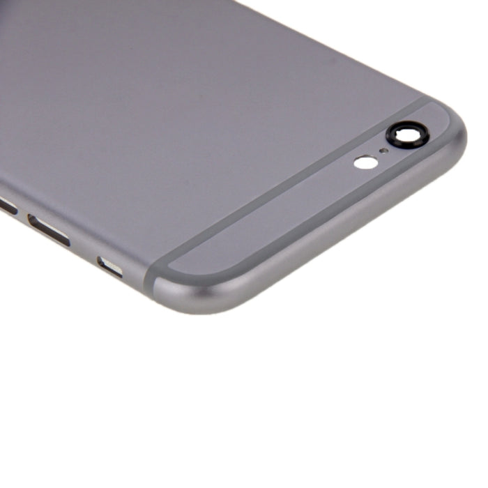 6 en 1 para iPhone 6 (Cubierta trasera + Bandeja para tarjetas + Tecla de control de volumen + Botón de encendido + Tecla vibradora con interruptor de silencio + Letrero) Cubierta de carcasa de ensamblaje completo, For iPhone 6 (6 in 1)