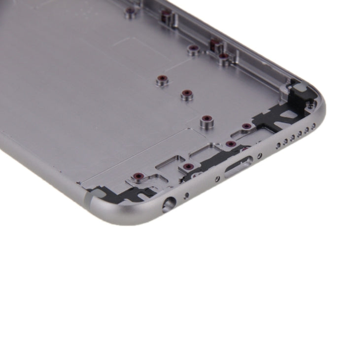6 en 1 para iPhone 6 (Cubierta trasera + Bandeja para tarjetas + Tecla de control de volumen + Botón de encendido + Tecla vibradora con interruptor de silencio + Letrero) Cubierta de carcasa de ensamblaje completo, For iPhone 6 (6 in 1)