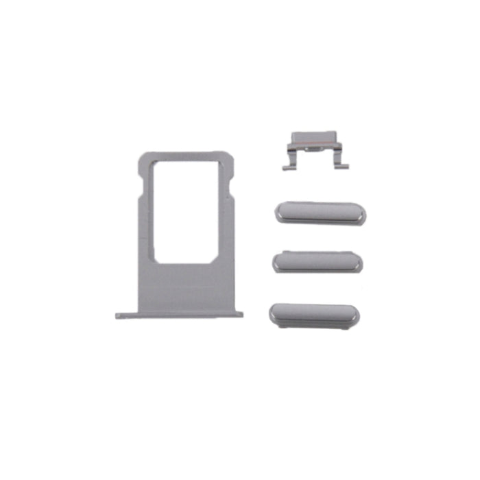 6 en 1 para iPhone 6 (Cubierta trasera + Bandeja para tarjetas + Tecla de control de volumen + Botón de encendido + Tecla vibradora con interruptor de silencio + Letrero) Cubierta de carcasa de ensamblaje completo, For iPhone 6 (6 in 1)
