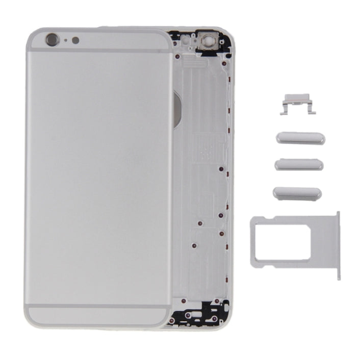 6 en 1 para iPhone 6 (Cubierta trasera + Bandeja para tarjetas + Tecla de control de volumen + Botón de encendido + Tecla vibradora con interruptor de silencio + Letrero) Cubierta de carcasa de ensamblaje completo, For iPhone 6 (6 in 1)