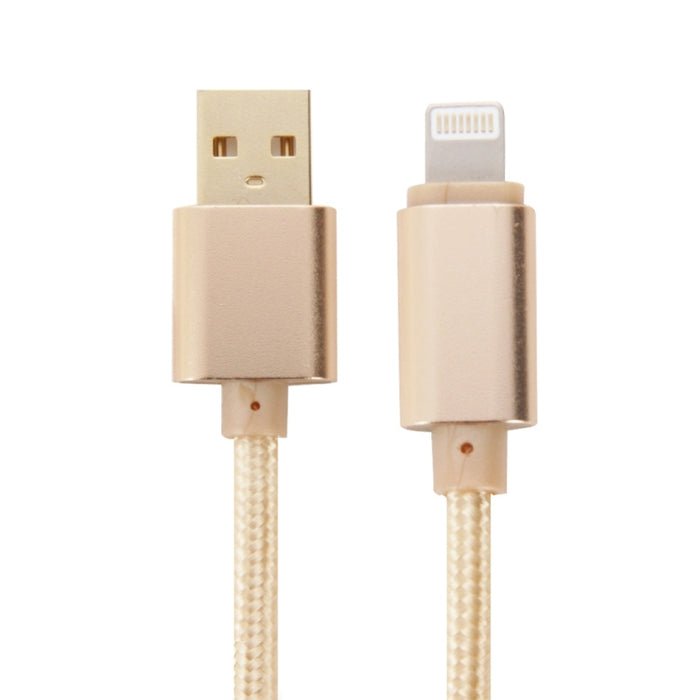 Pin tejido de la cabeza 8 del metal del estilo del 1m al cable de carga de la sincronización de datos USB para el iPhone, iPad