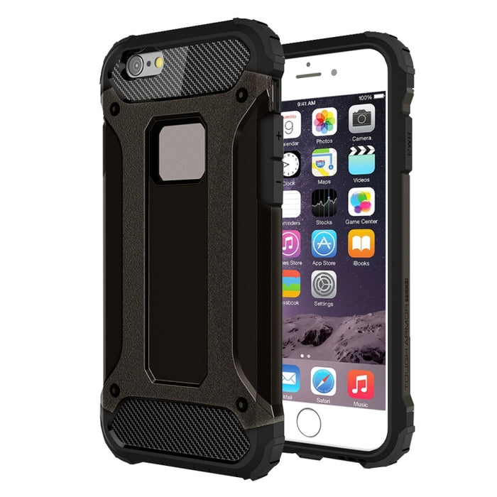 Para iPhone 6 y 6s Estuche combinado Tough Armor TPU + PC