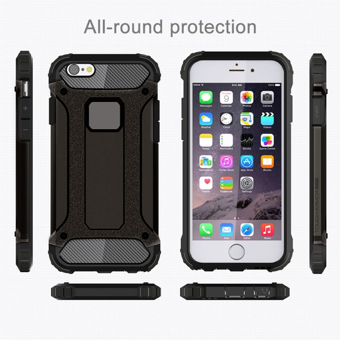 Para iPhone 6 y 6s Estuche combinado Tough Armor TPU + PC