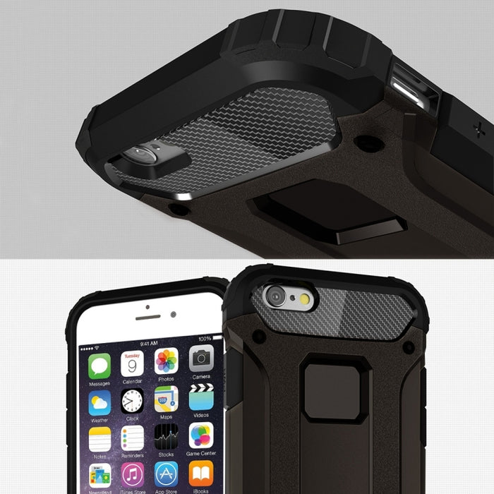 Para iPhone 6 y 6s Estuche combinado Tough Armor TPU + PC