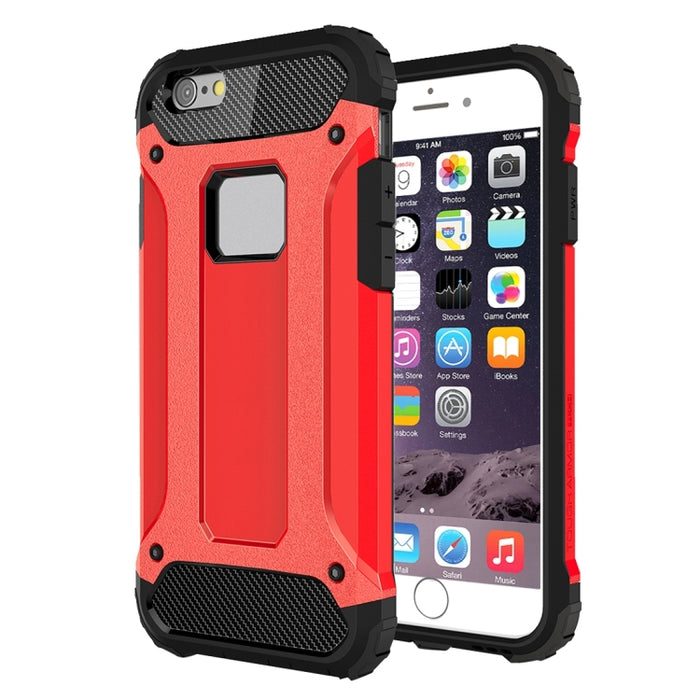 Para iPhone 6 y 6s Estuche combinado Tough Armor TPU + PC