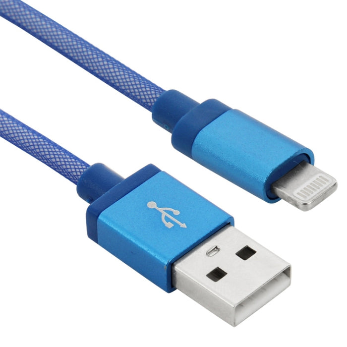 Cable de carga/datos USB con cabezal metálico de 8 pines a estilo neto, longitud del cable: 1 m
