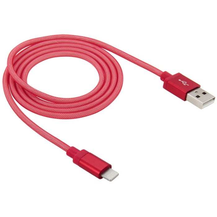 Cable de carga/datos USB con cabezal metálico de 8 pines a estilo neto, longitud del cable: 1 m