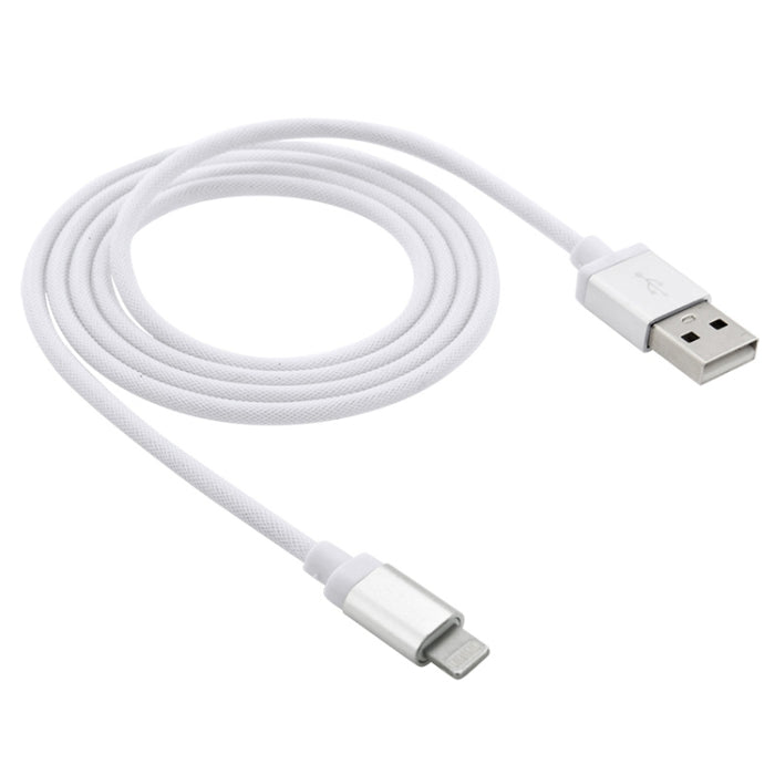 Cable de carga/datos USB con cabezal metálico de 8 pines a estilo neto, longitud del cable: 1 m