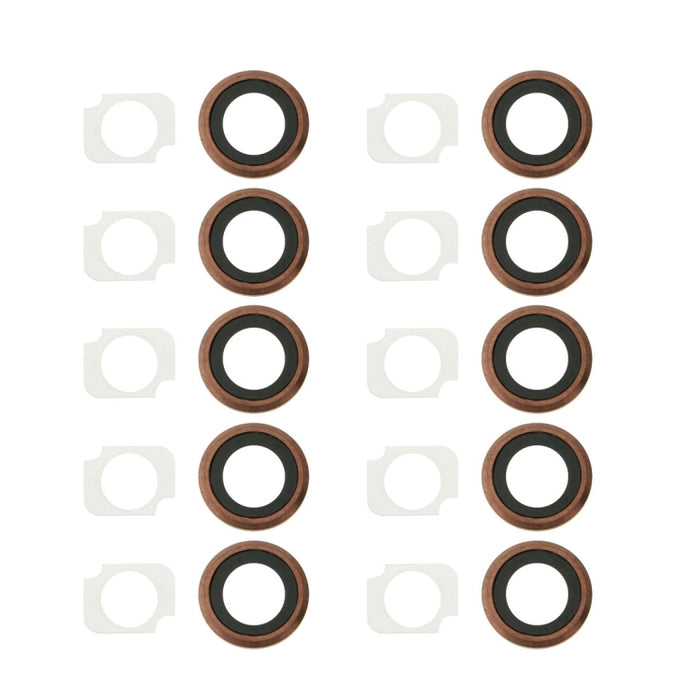 Anillo de lente de cámara trasera + soporte de linterna para iPhone 6s Plus, 10 par/set, For iPhone 6s Plus