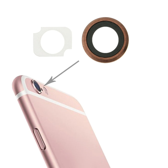 Anillo de lente de cámara trasera + soporte de linterna para iPhone 6s Plus, 10 par/set, For iPhone 6s Plus