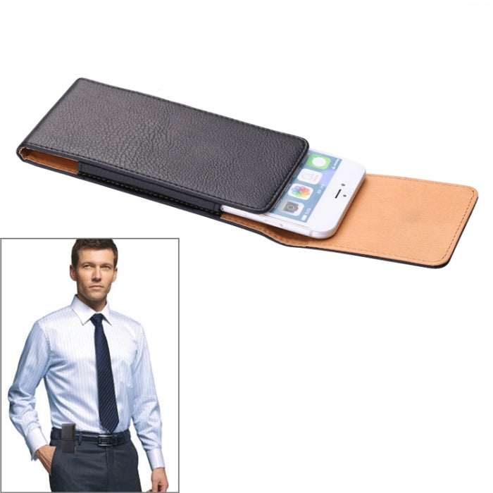 Riñonera estilo vertical con textura Litchi para iPhone 6 Plus, Galaxy Note 4 / Note III / Note II