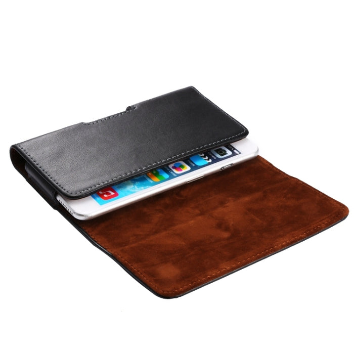 Funda de cuero de estilo horizontal universal / Riñonera con férula trasera para iPhone 6 Plus y 6s Plus, Samsung Note 8, 5 y 4 / S6 edge+ / A8
