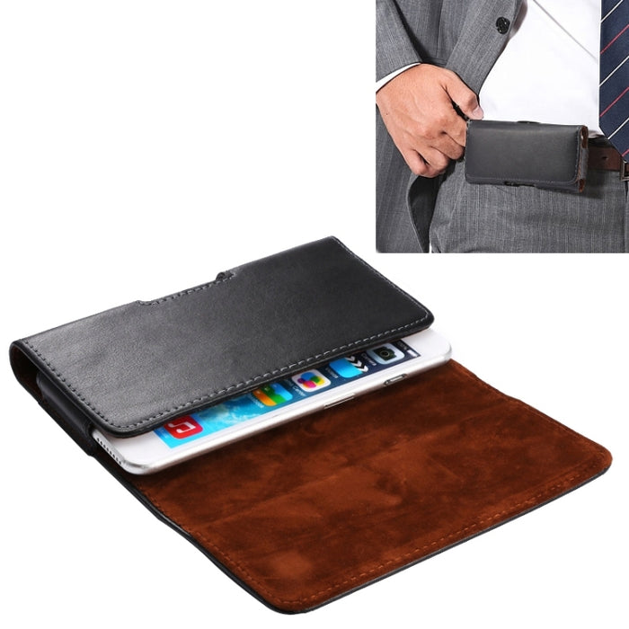 Funda de cuero de estilo horizontal universal / Riñonera con férula trasera para iPhone 6 Plus y 6s Plus, Samsung Note 8, 5 y 4 / S6 edge+ / A8