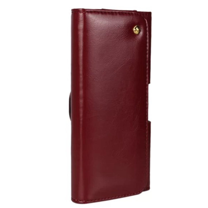 Riñonera de cuero estilo horizontal con textura Crazy Horse para iPhone 6 Plus / Galaxy Note 4 / Note 3 / Note 2 / A5 y A3
