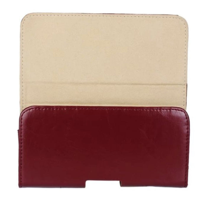 Riñonera de cuero estilo horizontal con textura Crazy Horse para iPhone 6 Plus / Galaxy Note 4 / Note 3 / Note 2 / A5 y A3