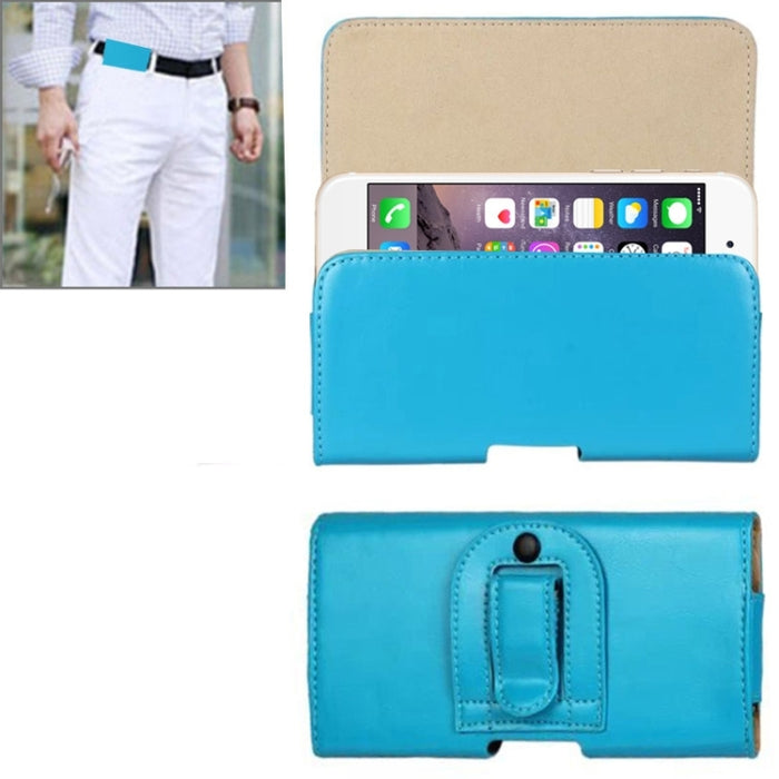 Riñonera de cuero estilo horizontal con textura Crazy Horse para iPhone 6 Plus / Galaxy Note 4 / Note 3 / Note 2 / A5 y A3